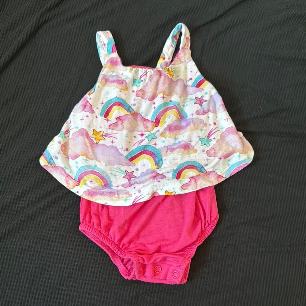 Colorful Rainbow Baby Bamboo Romper